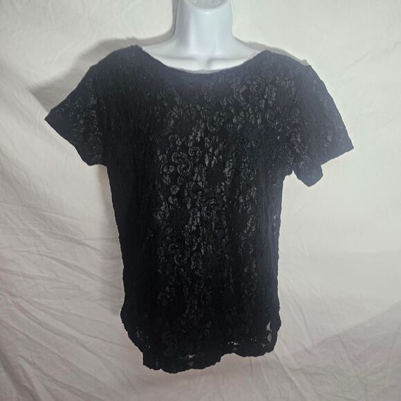 Black whimsigothic gothic lace top - Picture 2 of 4